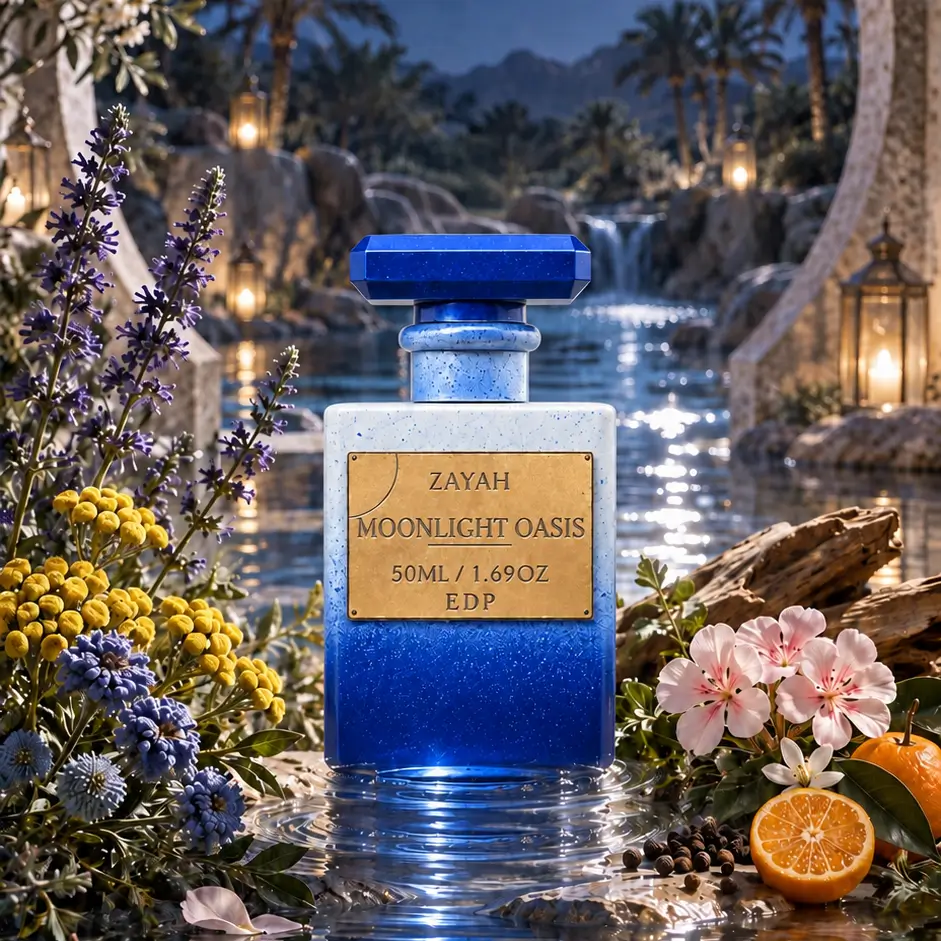 Luxury perfume, cologne, moonlight oasis